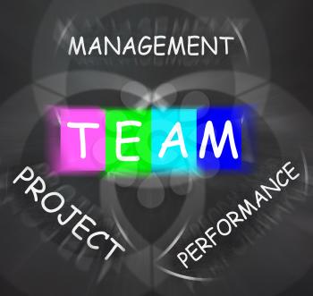 Words Displaying Team Management Project Performance