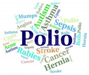 Polio Word Indicating Ill Health And Disability