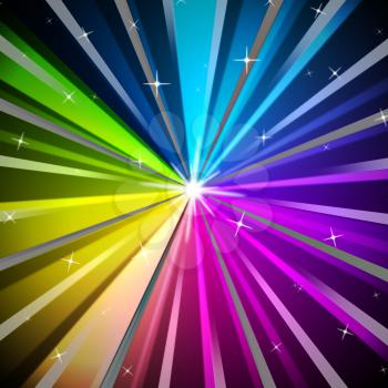 Colorful Rays Background Meaning Shining Colors And Sparkles
