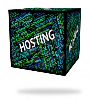 Hosting Word Showing Web Text And Webhosting
