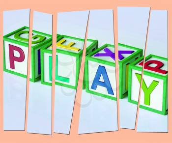 Play Letters Showing Fun Enjoyment And Games