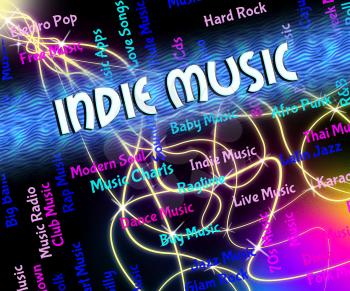 Indie Music Showing Sound Tracks And Tune