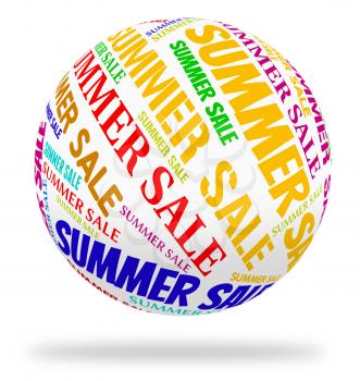Summer Sale Representing Hot Weather And Sales
