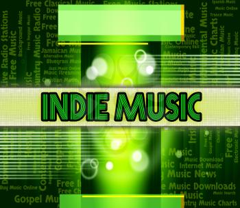 Indie Music Showing Sound Tracks And Acoustic