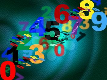 Counting Mathematics Indicating Numbers Backdrop And Template