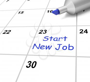 Start New Job Calendar Meaning Beginning Employment Contract