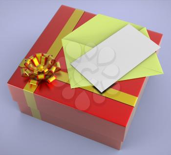 Gift Tag Showing Text Space And Gift-Card