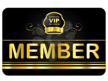 Membership Card Meaning Very Important Person And Join Us