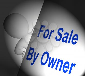 For Sale By Owner Sign Displaying Listing And Selling