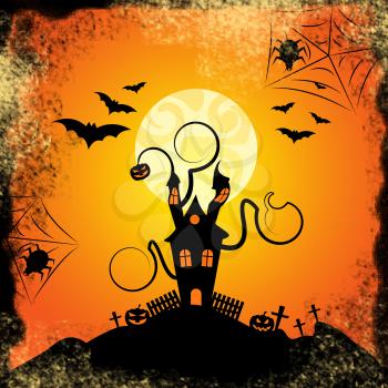 Haunted House Meaning Trick Or Treat And Evil Spooky