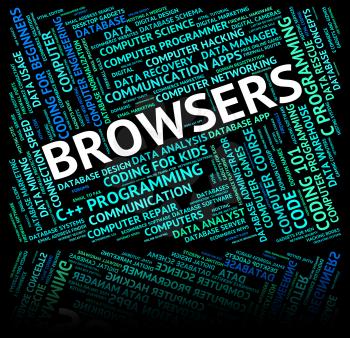 Browsers Word Indicating Words Browsing And Computer