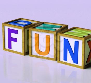 Fun Blocks Meaning Joy Pleasure And Excitement