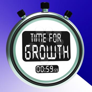 Time For Growth Message Meaning Increasing Or Rising