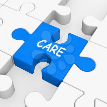 Care Puzzle Meaning Concerned Careful Or Caring