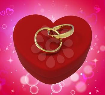 Wedding Rings On Heart Box Meaning Romantic Proposal And Vows