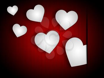 Hearts Background Representing Valentine Day And Design