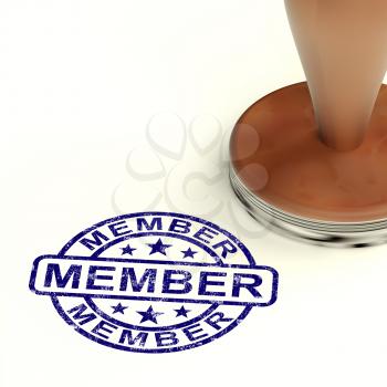 Member Stamp Shows Membership Registration And Subscribing