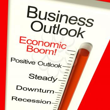 Business Outlook Economic Boom Meter Shows Growth And Recovery