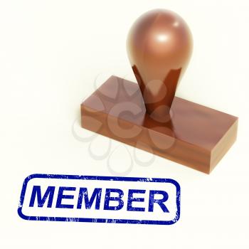 Member Rubber Stamp Showing Membership Registration And Subscribing