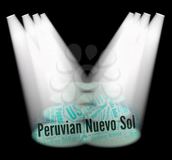 Peruvian Nuevo Sol Representing Foreign Exchange And Text