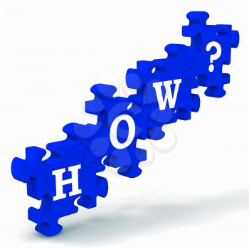 How? Puzzle Shows Different Ways Or Methods To Solve Problems