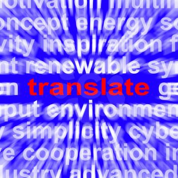 Translate Word Meaning Converting To Another Language