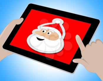 Santa Online Representing Father Xmas And Christmas