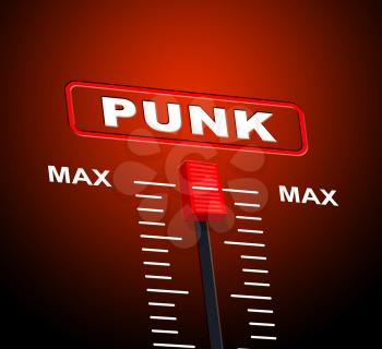 Punk Music Representing Sound Track And Level