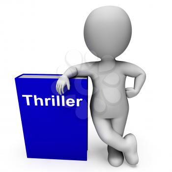Thriller Book And Character Showing Books About Action Adventure  Mystery