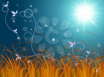 Floral Horizon Background Meaning Autumn Season Or Brown Grass
