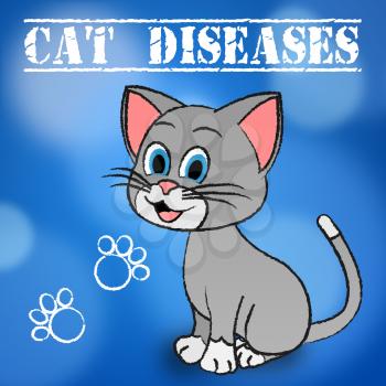 Cat Diseases Showing Kitty Puss And Disorder
