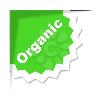 Organic Label Indicating Placard Display And Eco