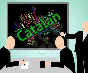 Catalan Language Showing Word Catalonia And Translator