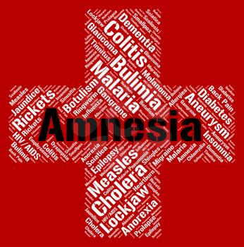 Amnesia Word Indicating Loss Of Memory And Ill Health