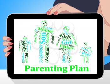 Parenting Plan Representing Mother And Baby And Mother And Child