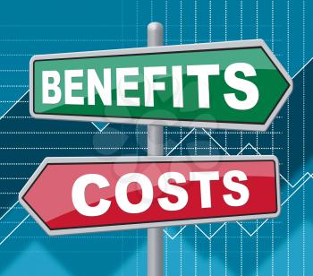 Benefits Costs Showing Business Rewards And Compensation