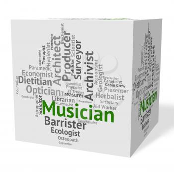 Musician Job Showing Sound Track And Hiring