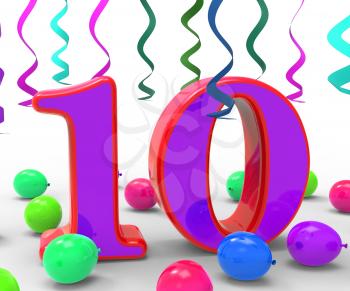 Number Ten Party Meaning Birthday Party Decorations And Adornments