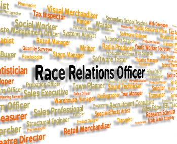 Race Relations Officer Showing Ethnical Employee And Recruitment