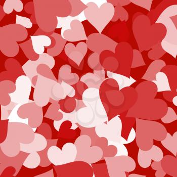 Paper Hearts Red Shapes Background Showing Love Romance And Valentines