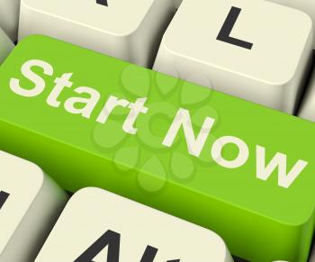 Start Now Key Meaning To Commence Immediately With Internet