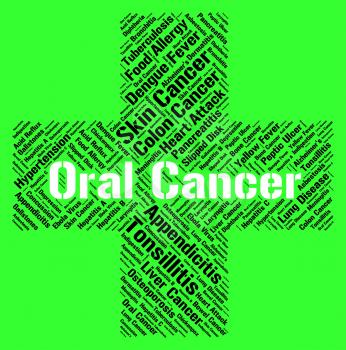 Oral Cancer Showing Cancerous Growth And Sickness