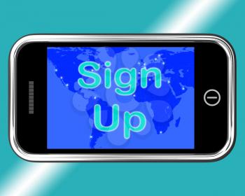 Sign Up Mobile Message Showing Online Registration 