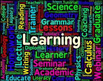 Learning Word Showing Training College And Study