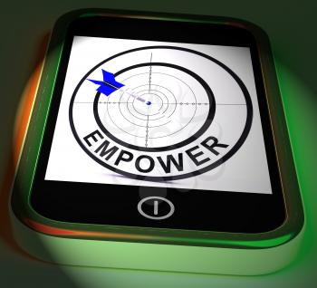 Empower Smartphone Displaying Provide Tools And Encouragement
