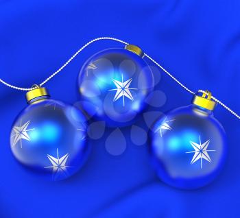 Xmas Balls Indicating Christmas Ornament And Decor
