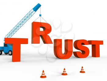 Build Trust Showing Believe In And Building 3d Rendering