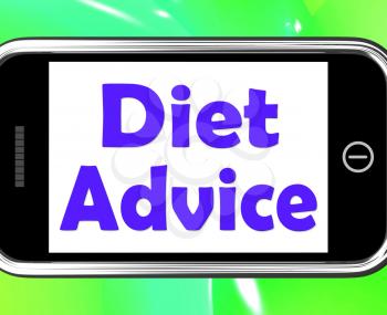Diet Advice On Phone Showing Weightloss Knowledge