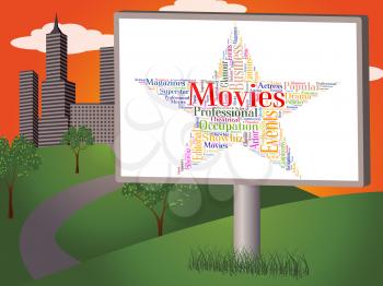 Movies Star Showing Motion Picture And Films
