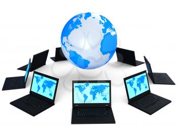 Computer Global Representing Network Server And Communication